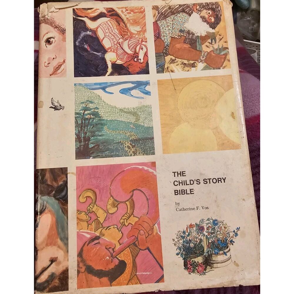 Child's Story Bible Catherine F. Vos Vtg. 1966 4th Edition Hard Cover Dust Jackt